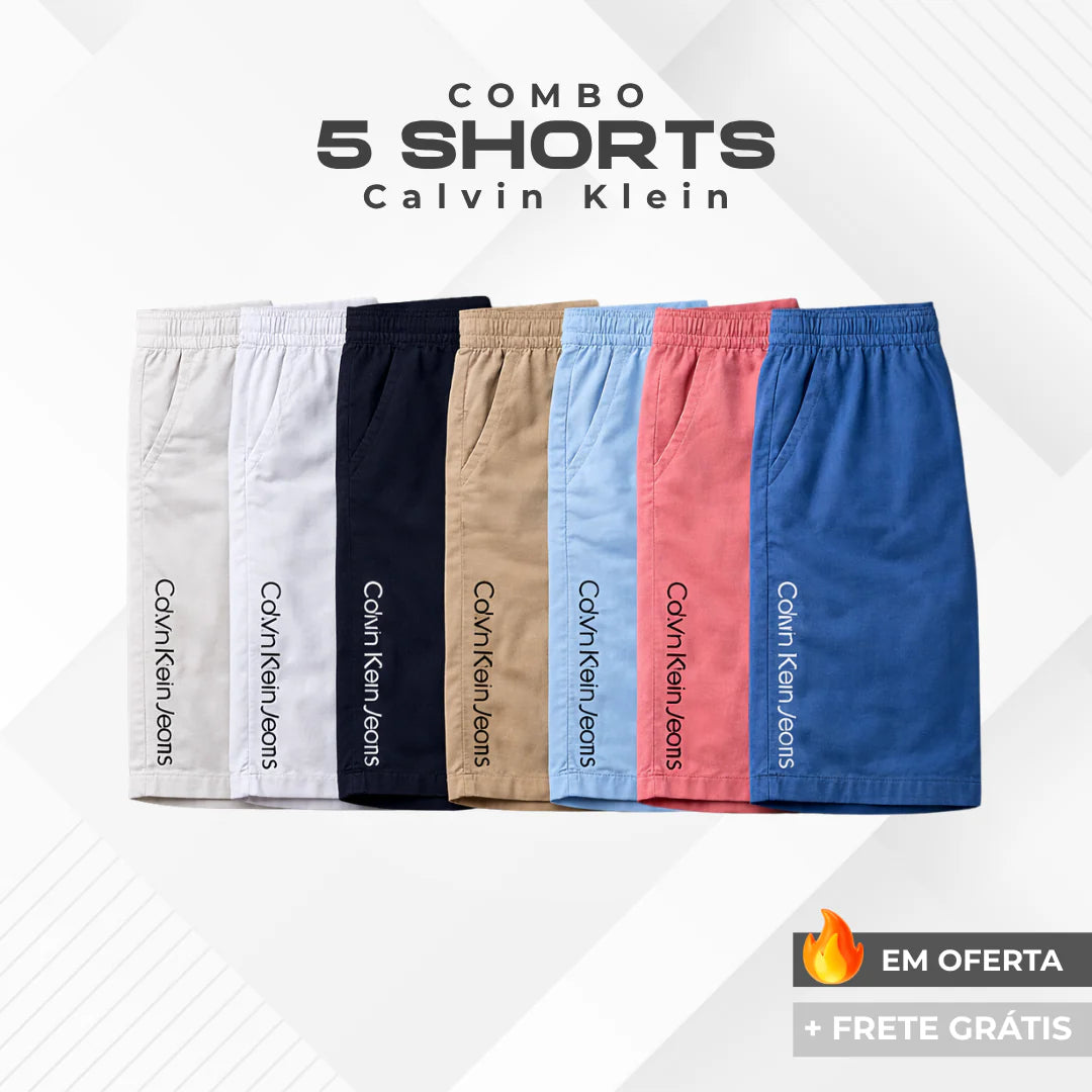Kit 5 Shorts Calvin Klein Mauricinho
