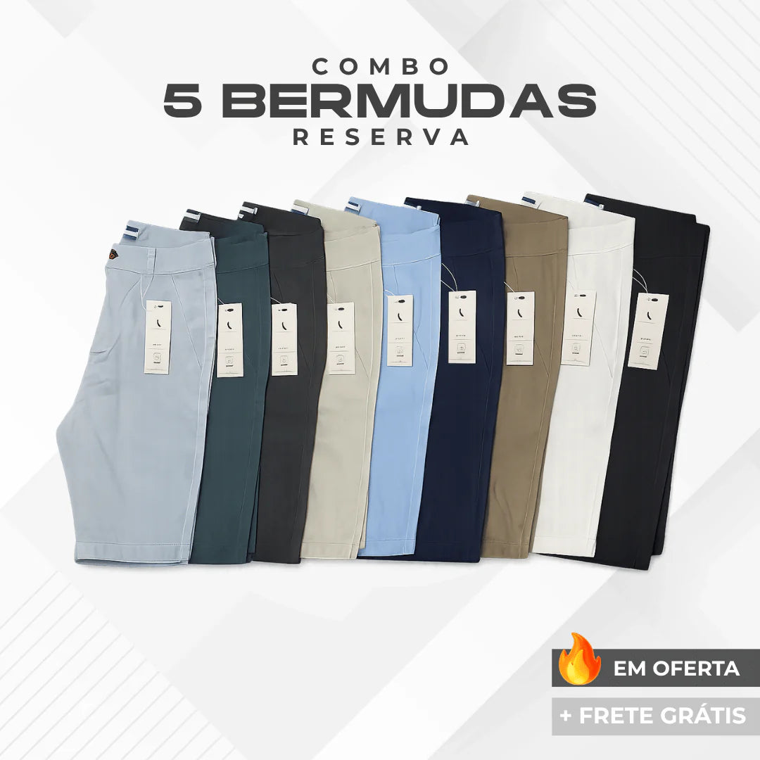 Kit 5 Bermudas Reserva